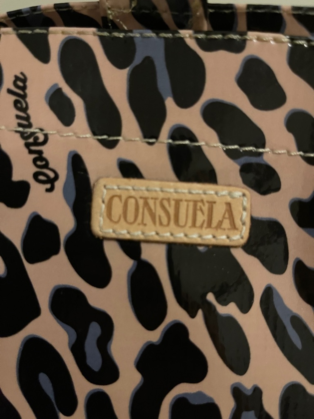 NWOT...Consuela Leopard Print Coated Tote - Picture 2 of 8